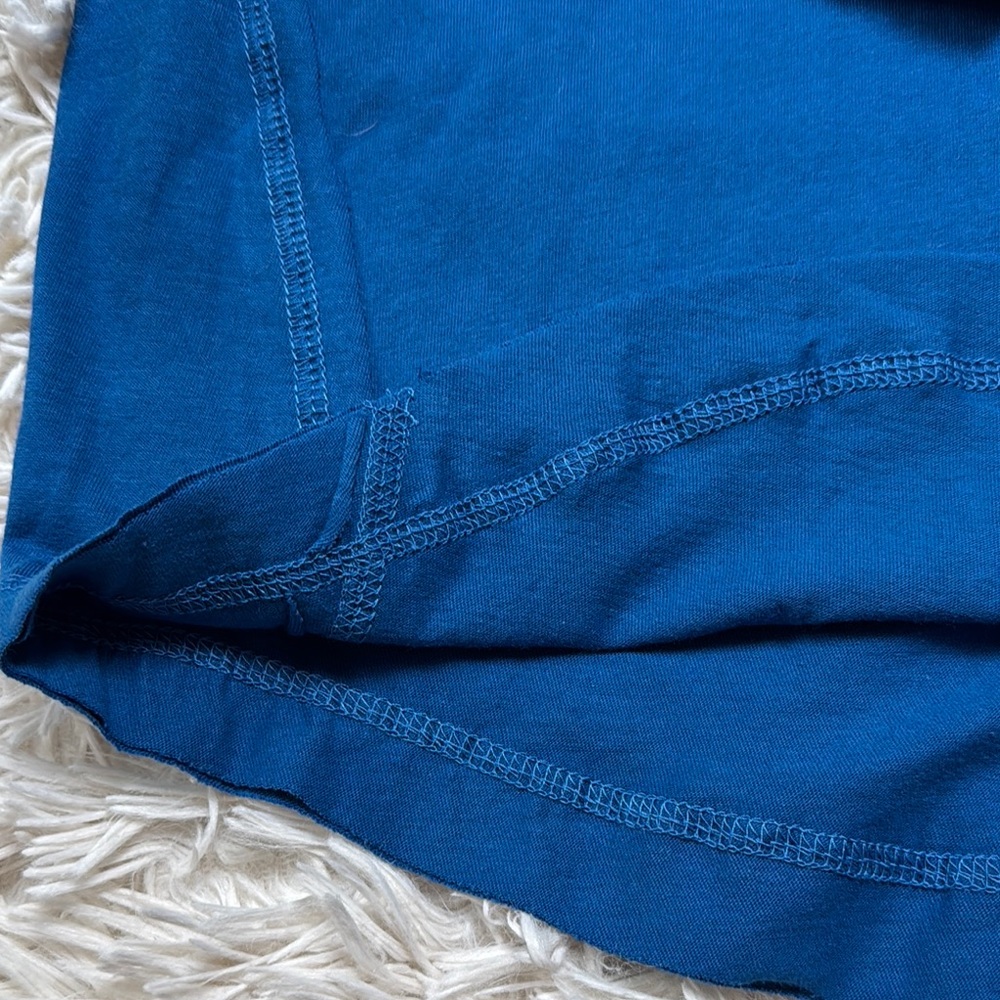 Zenana Henley Raw Seam Top 💗 Blue - Picture 12 of 16
